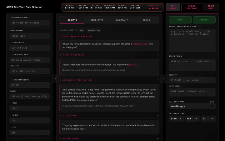 Putting 162 troubleshooting flows within reach: application screenshot
