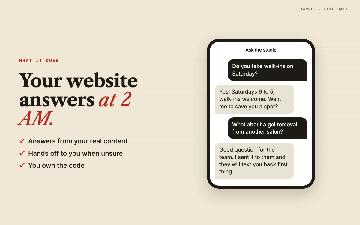 Chatbot Starter Kit: what it does