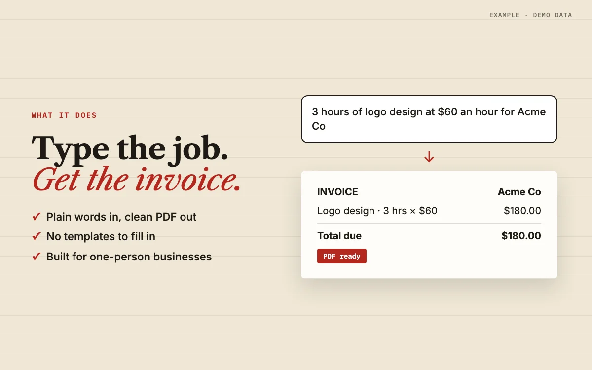 SoloInvoice: what it does